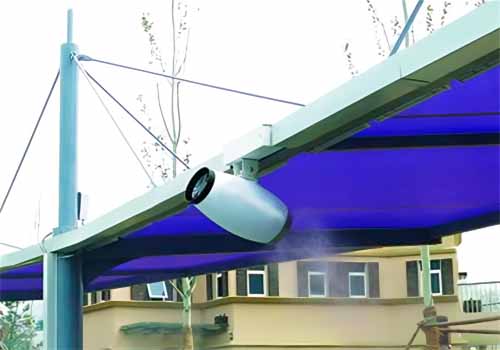 Spray fans and spray cooling systems bring coolness to Qingdao Expo